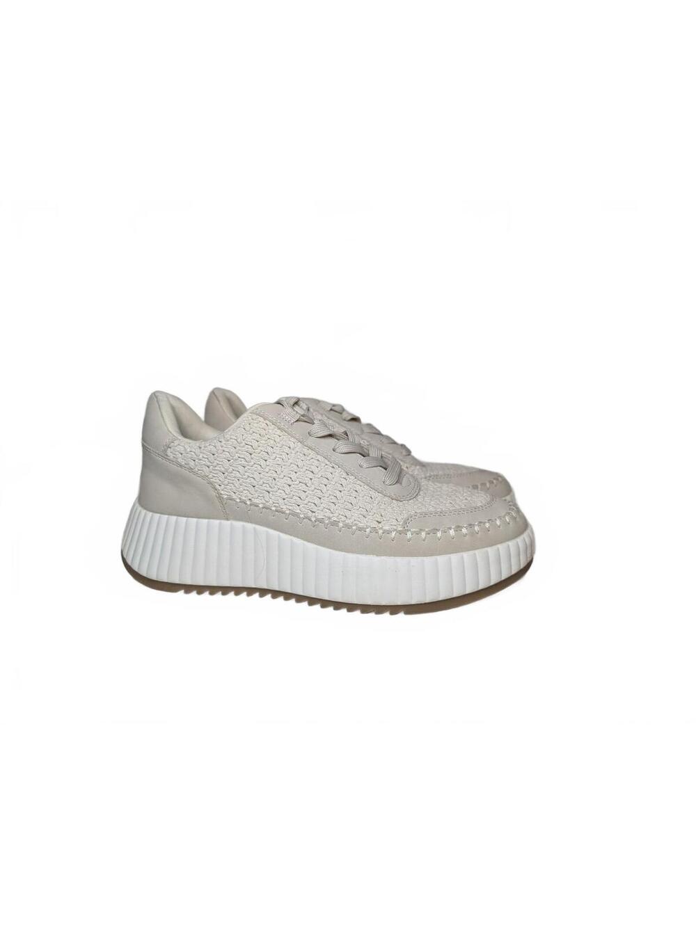 Dolce Vita Fredi Sandstone Crochet Platform Sneakers Women's Size 8.5